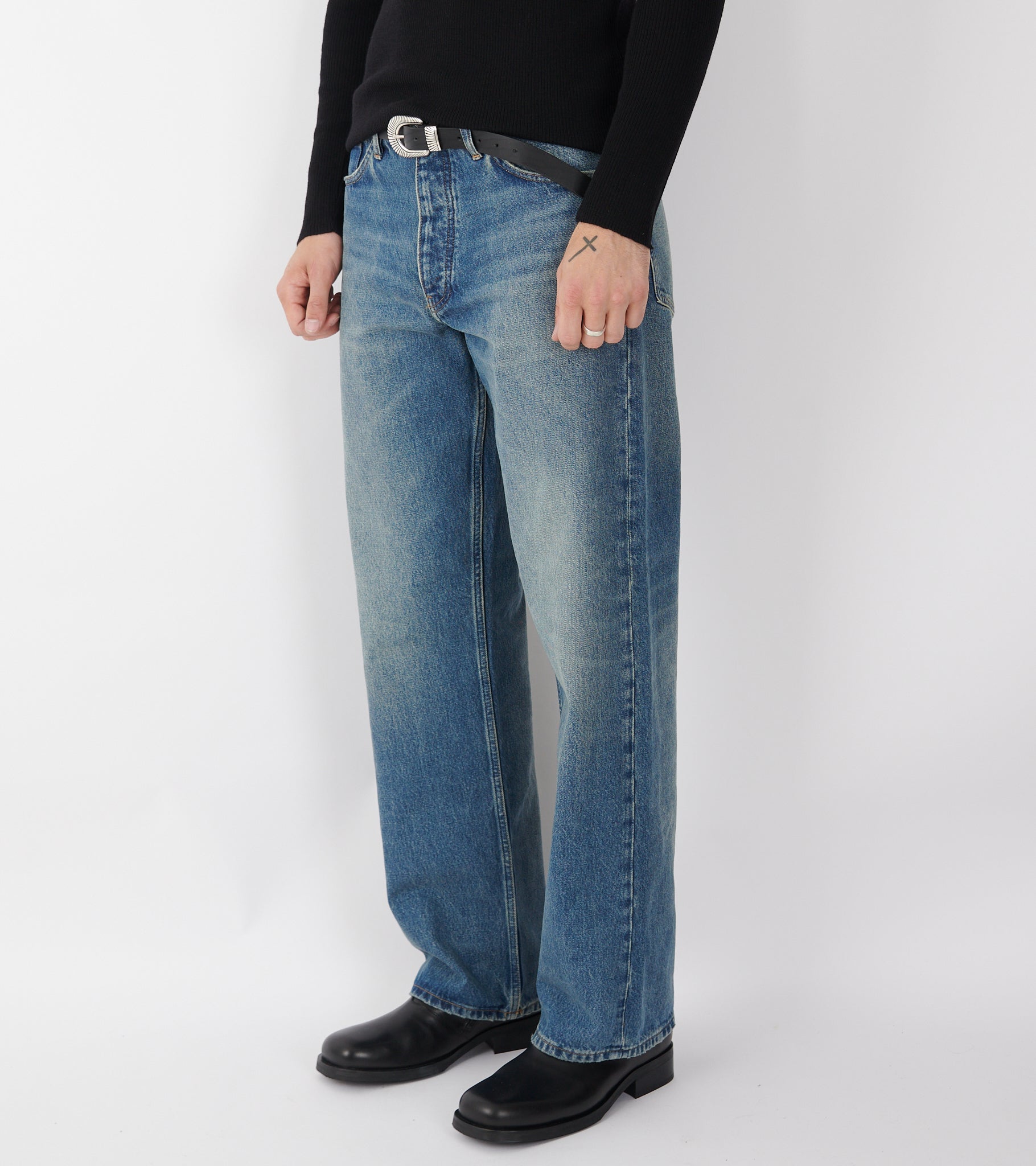 Loose Jeans Dark Blue Vintage