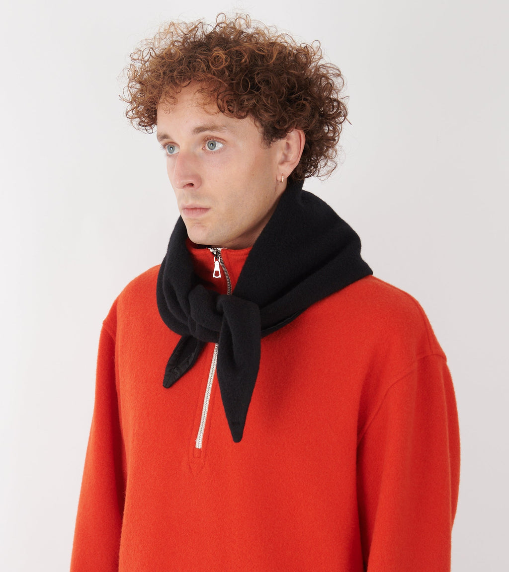 Losange Mini Fleece Scarf Black
