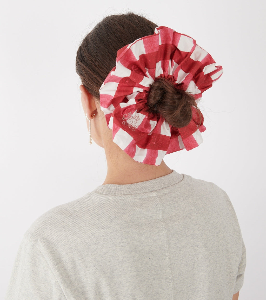 Scrunchie Red Chunky Gingham