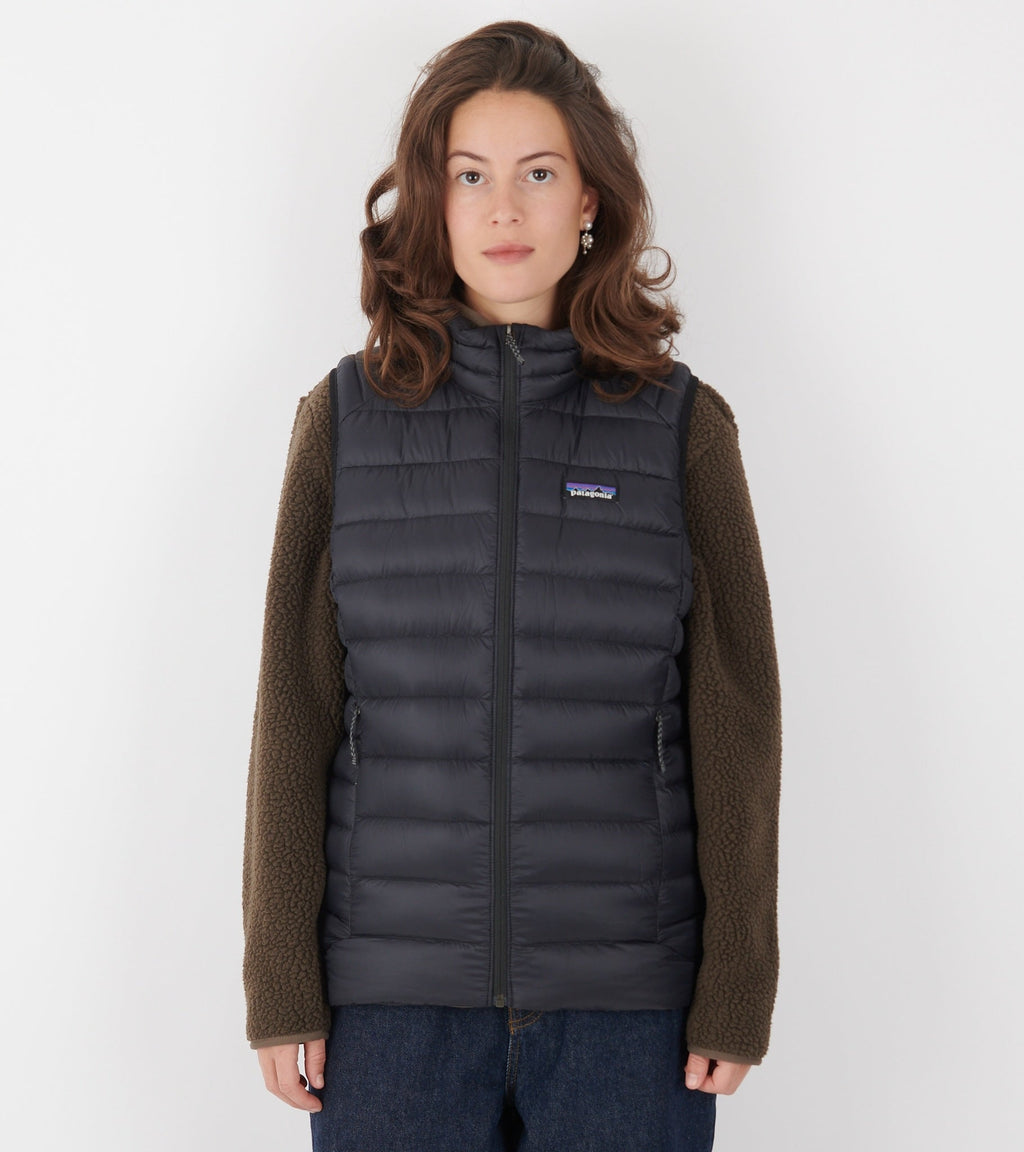 W's Down Sweater Vest Black
