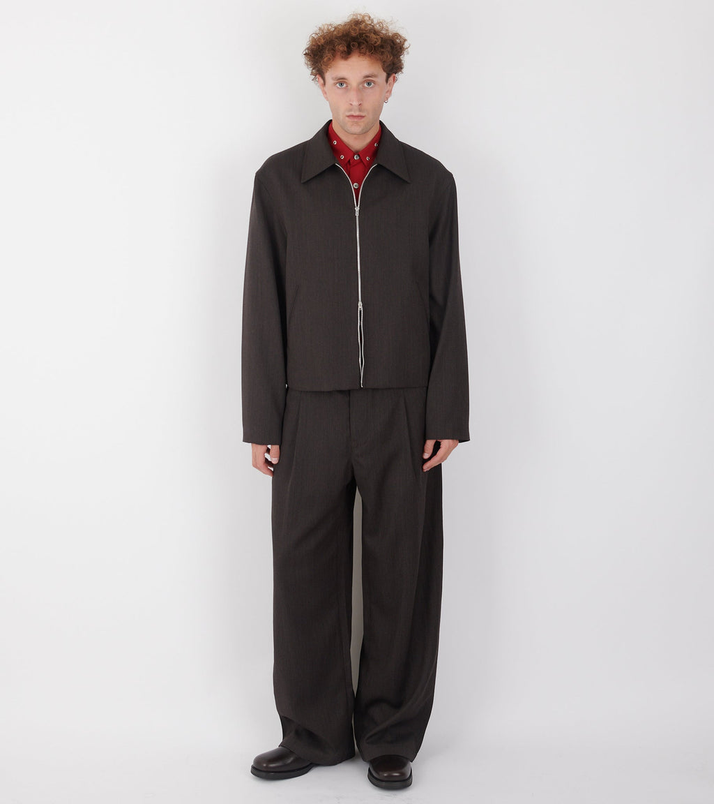 Leisure Trouser Havana Brown Chain Wool