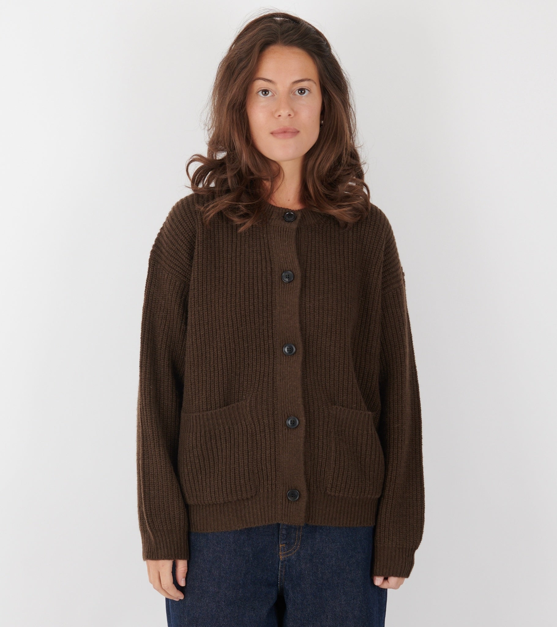Bine Cardigan Dark Brown