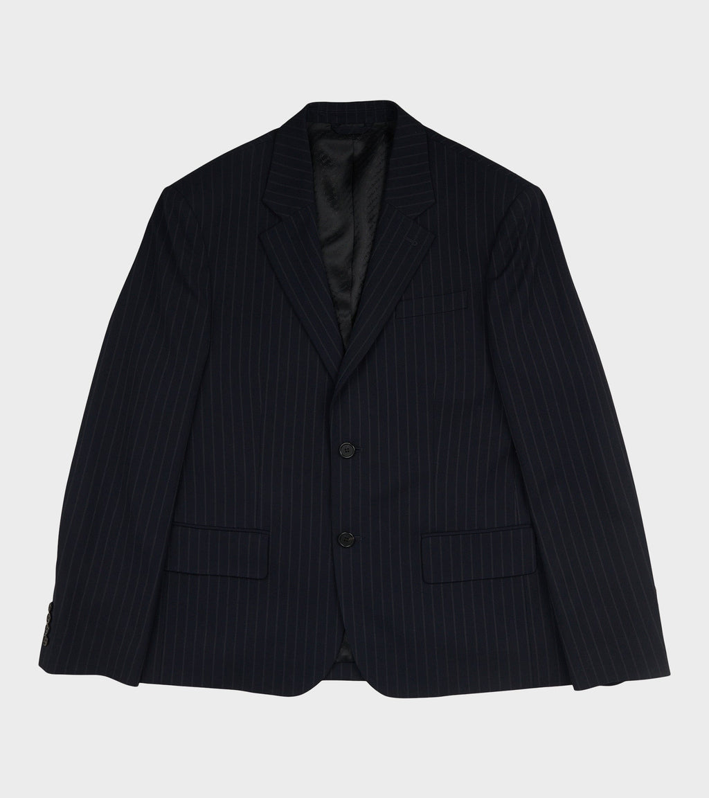 Pinstripe Blazer Dark Navy