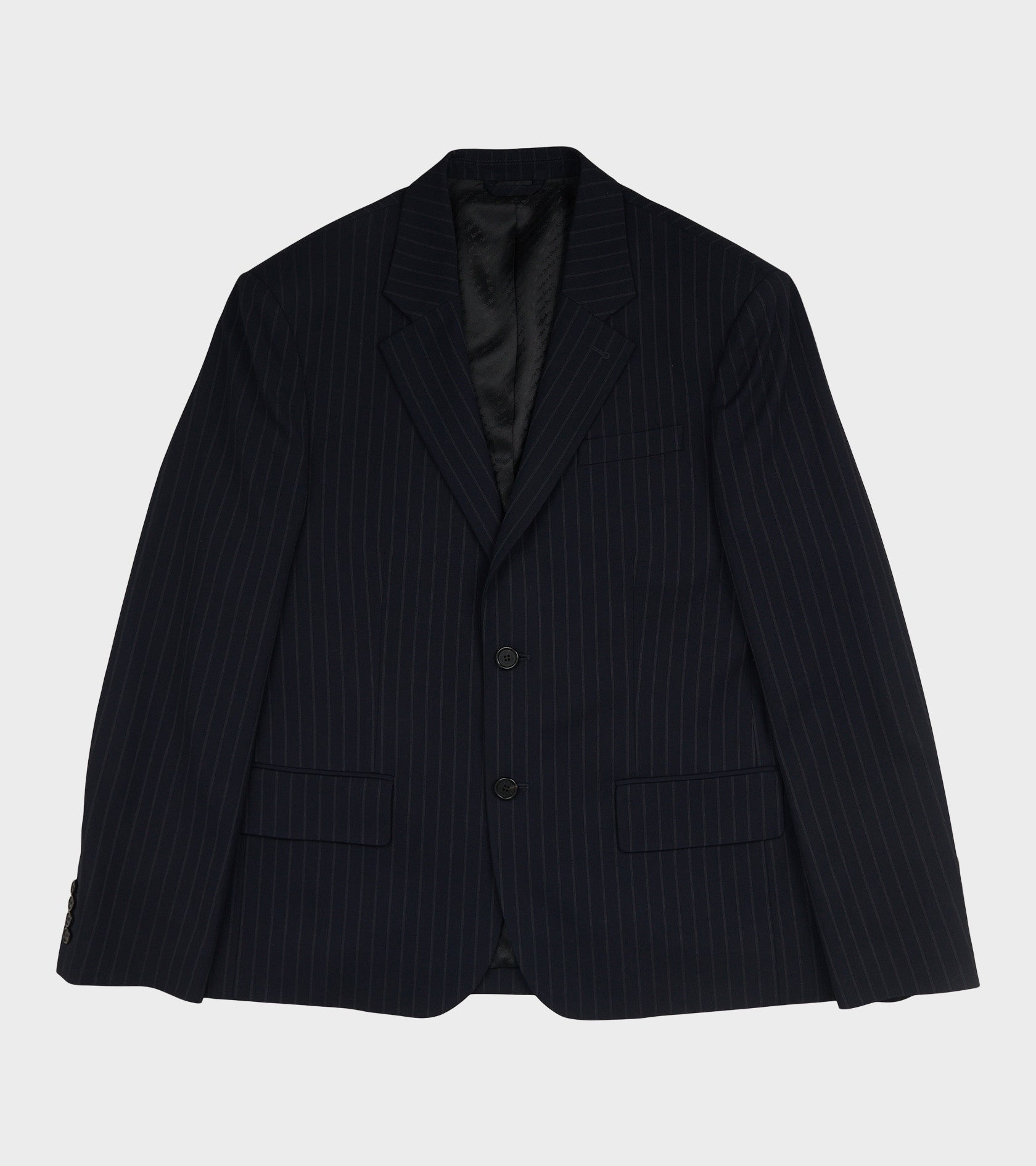 Pinstripe Blazer Dark Navy