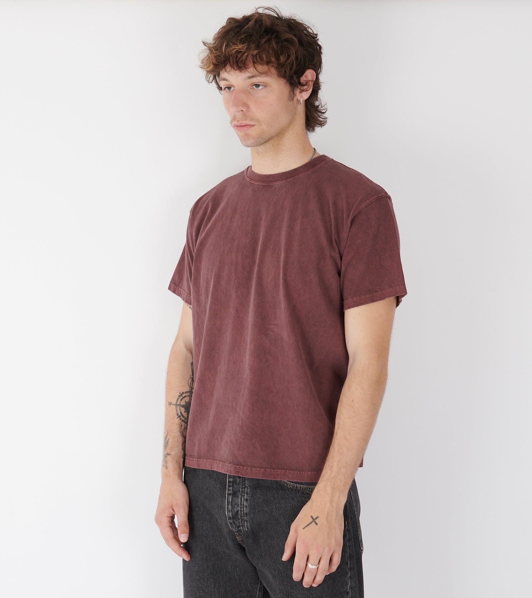 SS Crew Tee Bordeaux