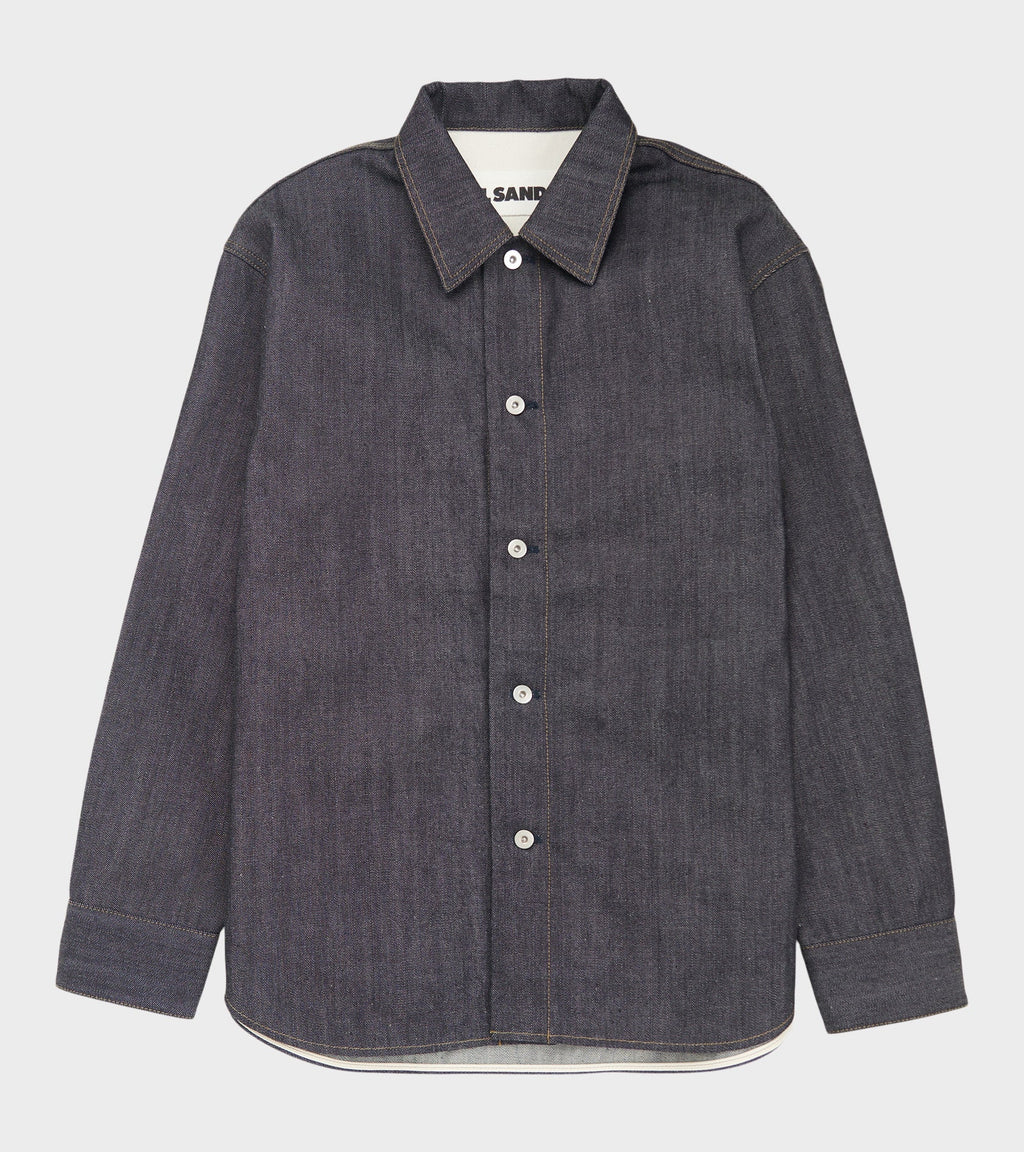 Rigid Denim Shirt Dark Blue