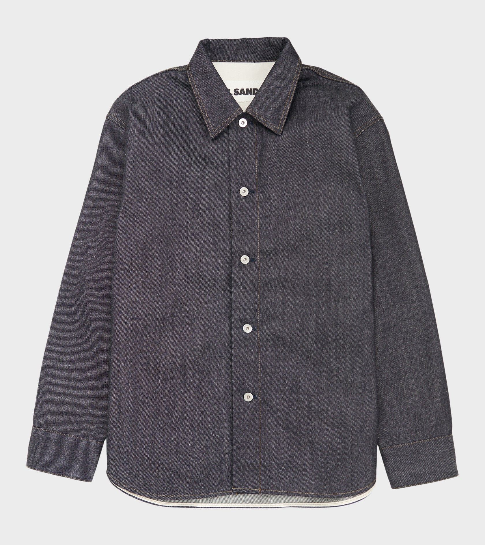 Rigid Denim Shirt Dark Blue