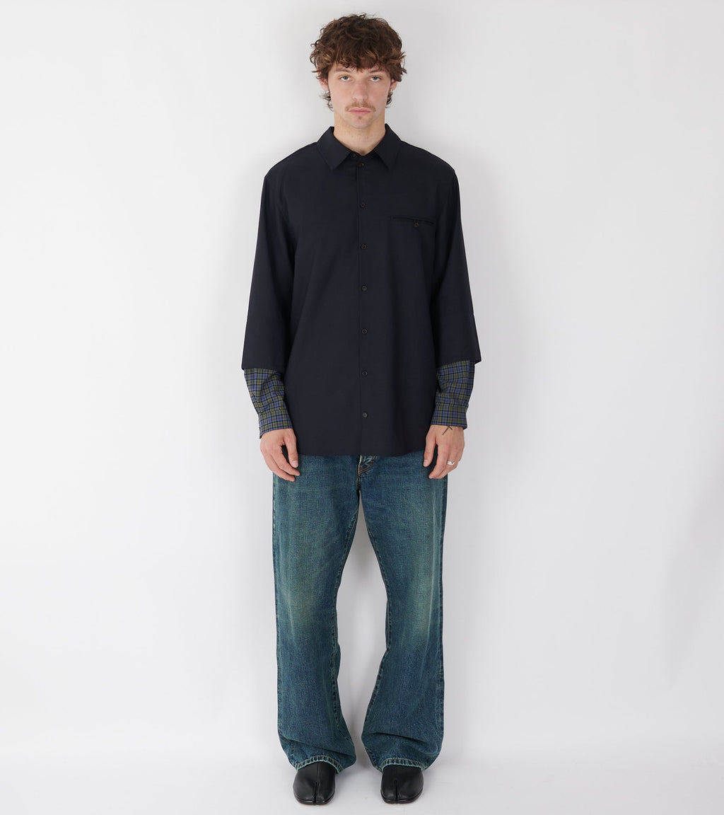 Blou Shirt Tropical Navy