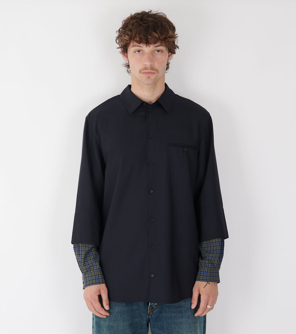 Blou Shirt Tropical Navy