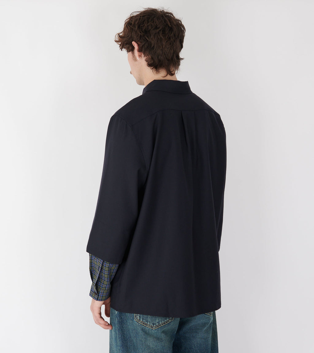Blou Shirt Tropical Navy