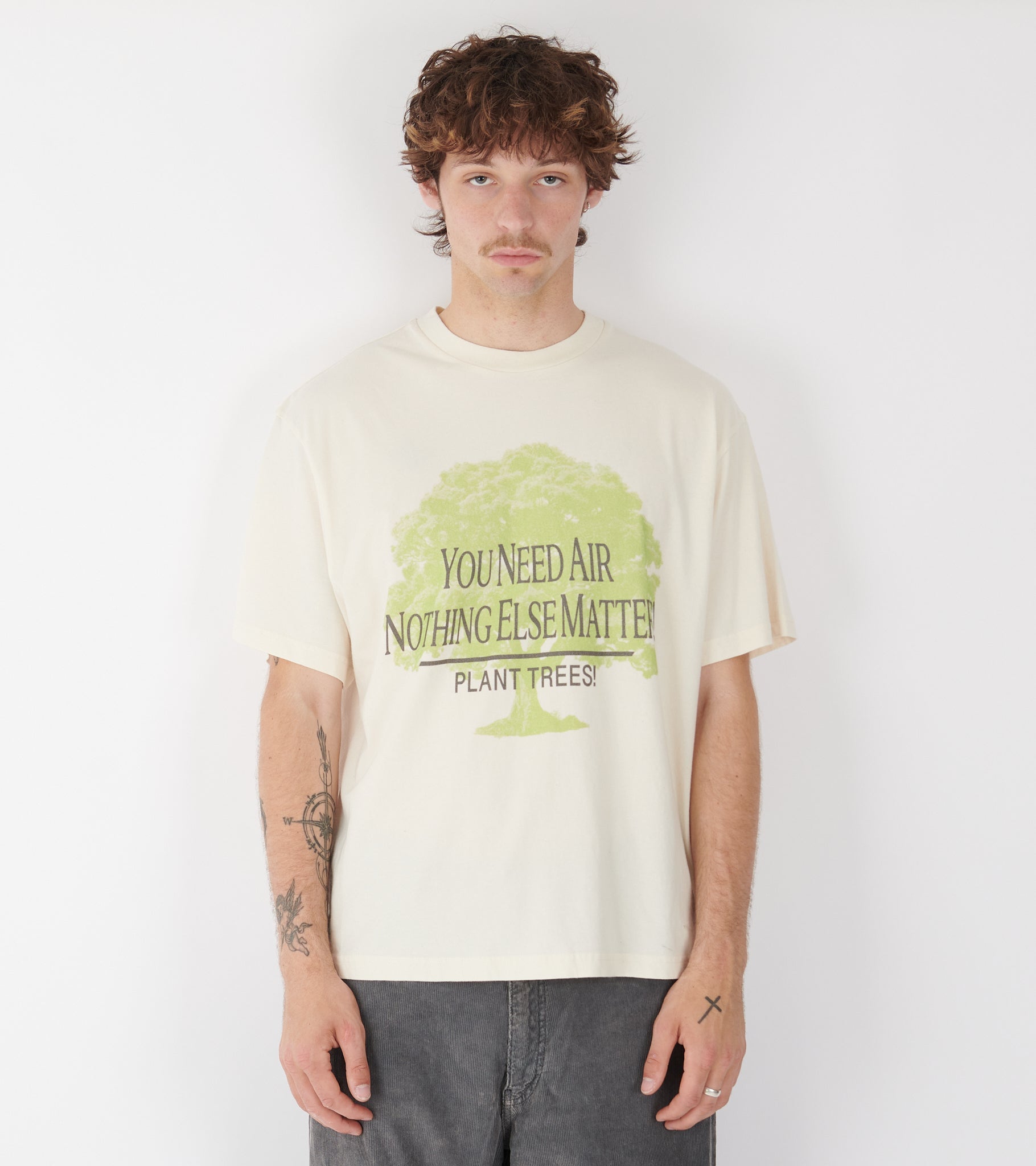 Grateful Tee S/S Ecru Plant Trees