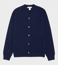 V-neck Lambswool Cardigan Navy