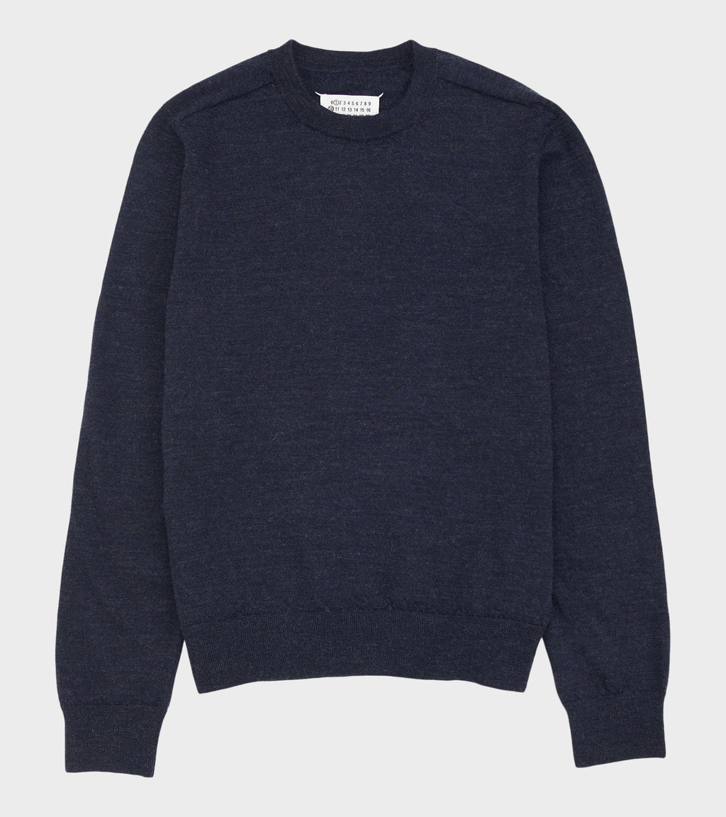 Wool Crewneck Dark Navy