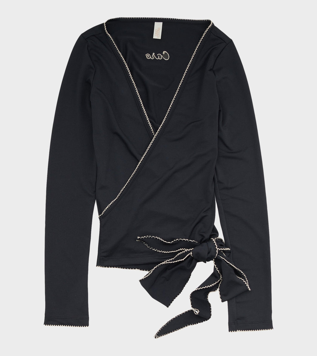Caro Wrap Top Black