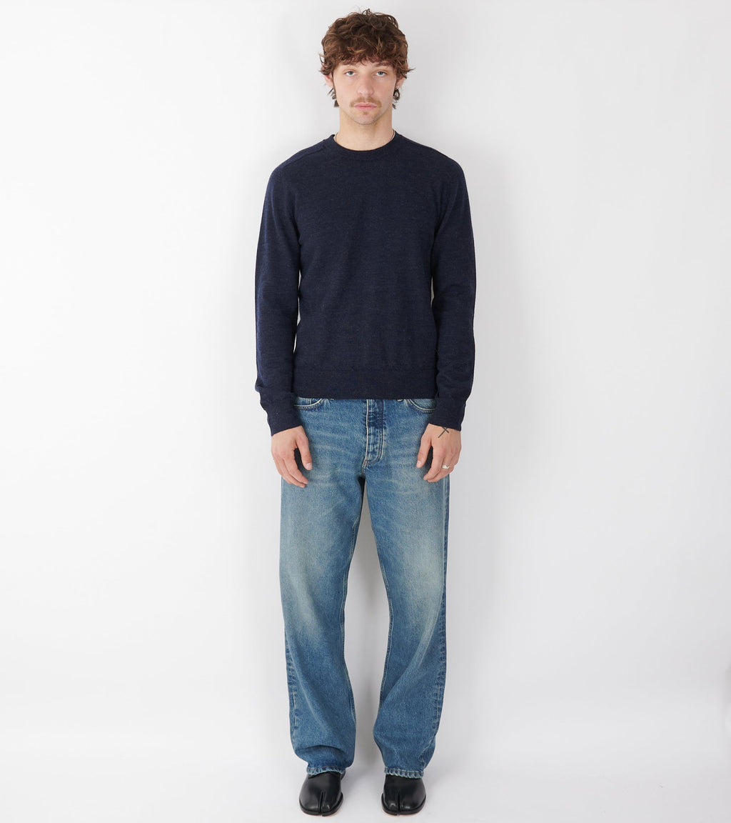 Wool Crewneck Dark Navy