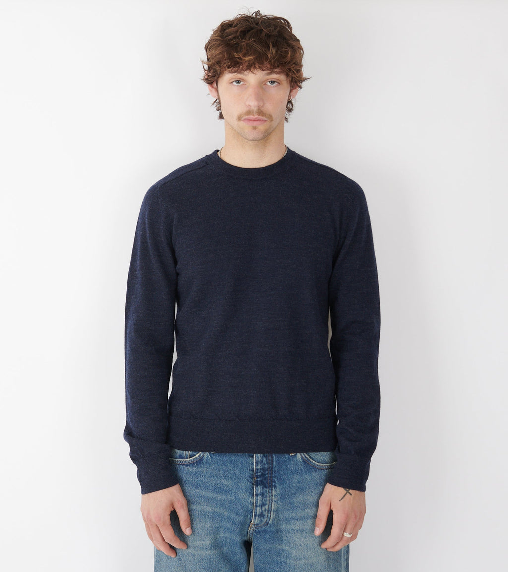 Wool Crewneck Dark Navy