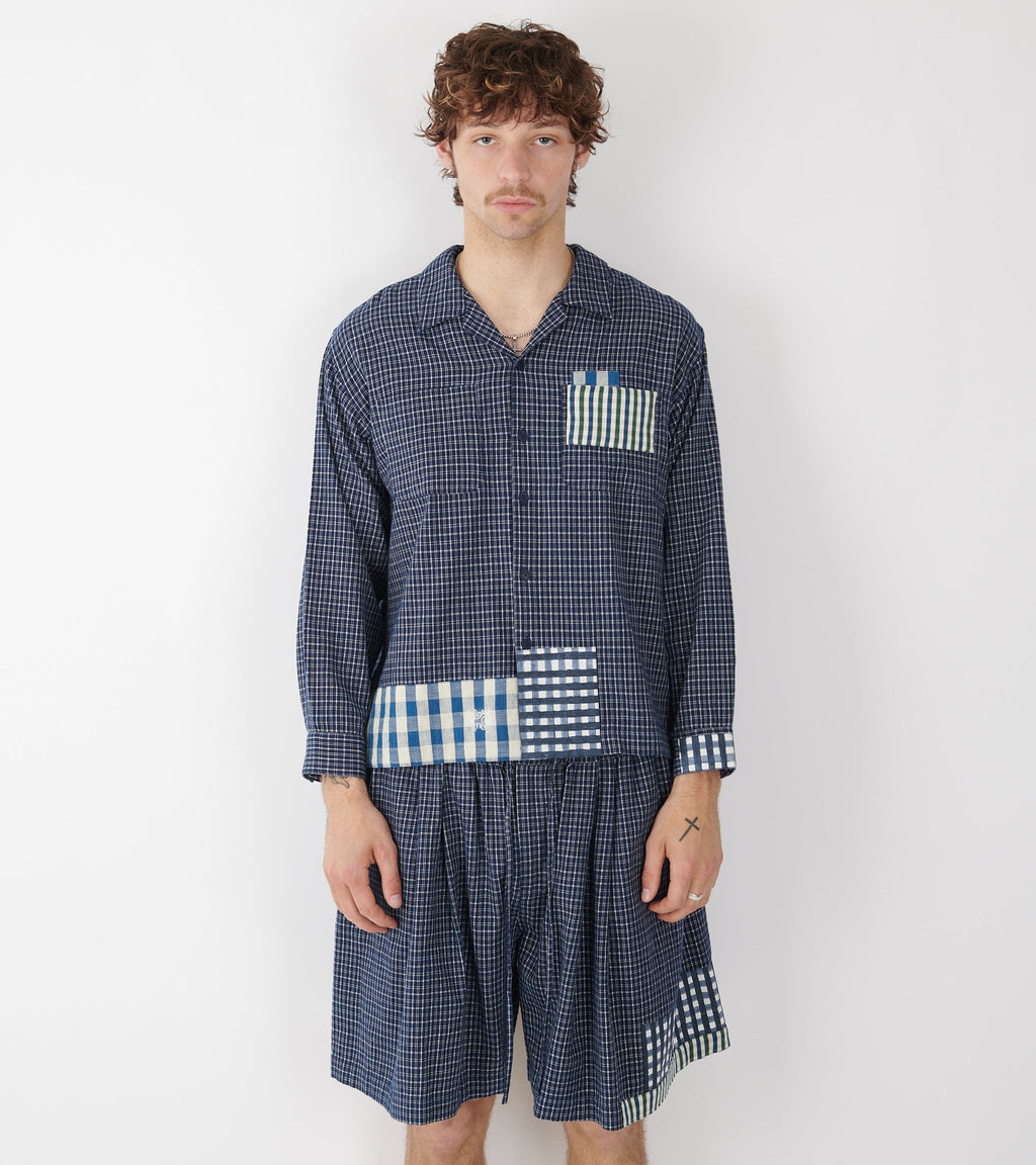 PA Shirt L/S Indigo Picnic