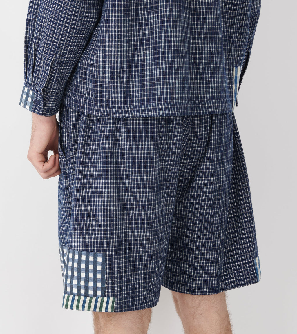 Bridge Shorts Indigo Picnic Handloom