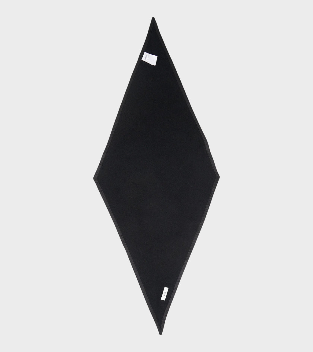 Losange Mini Fleece Scarf Black