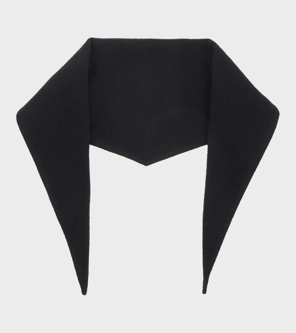 Losange Mini Fleece Scarf Black