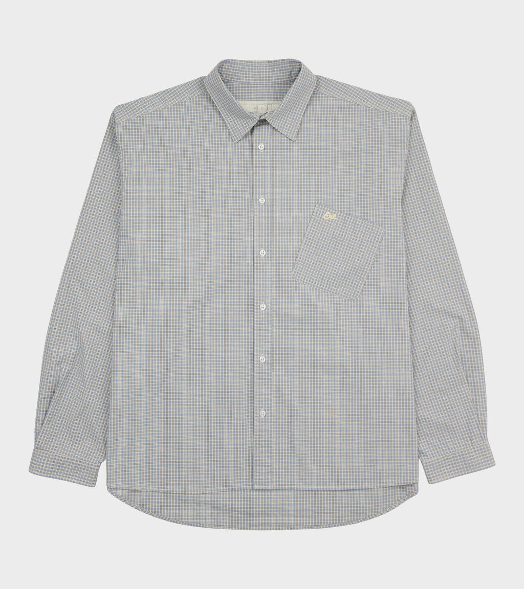 Relaxed Light Check Shirt Blue/Cream