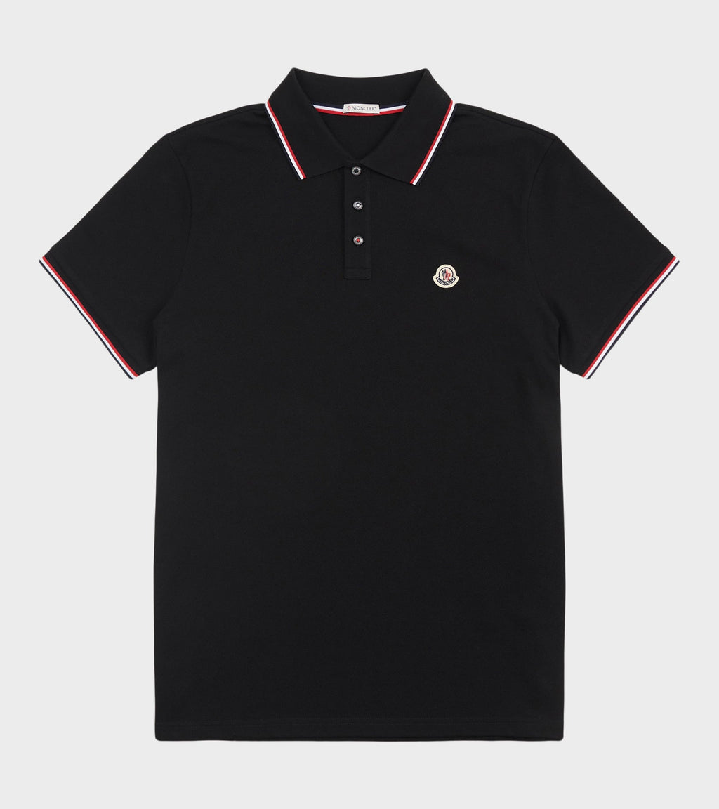 S/S Tricolar Polo Black