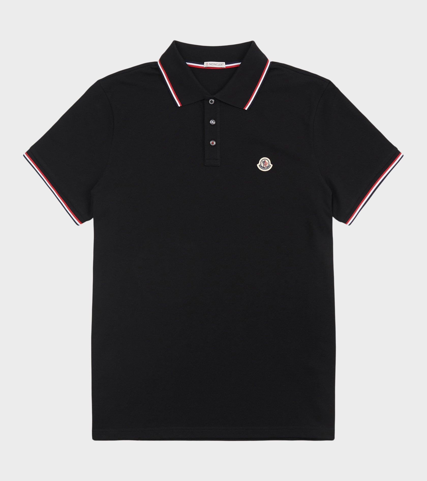 S/S Tricolar Polo Black