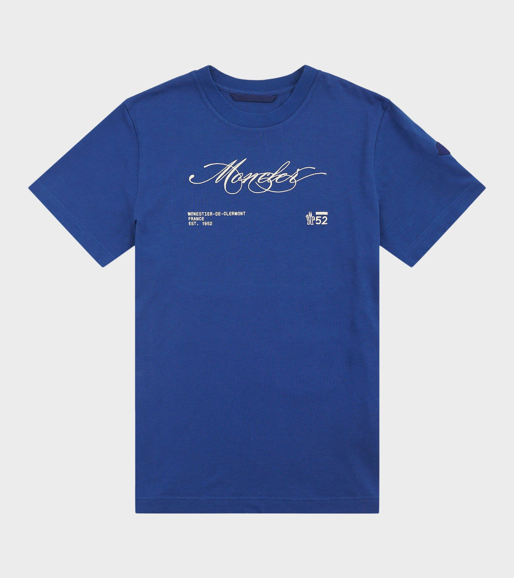 Embroidered Logo T-Shirt Blue