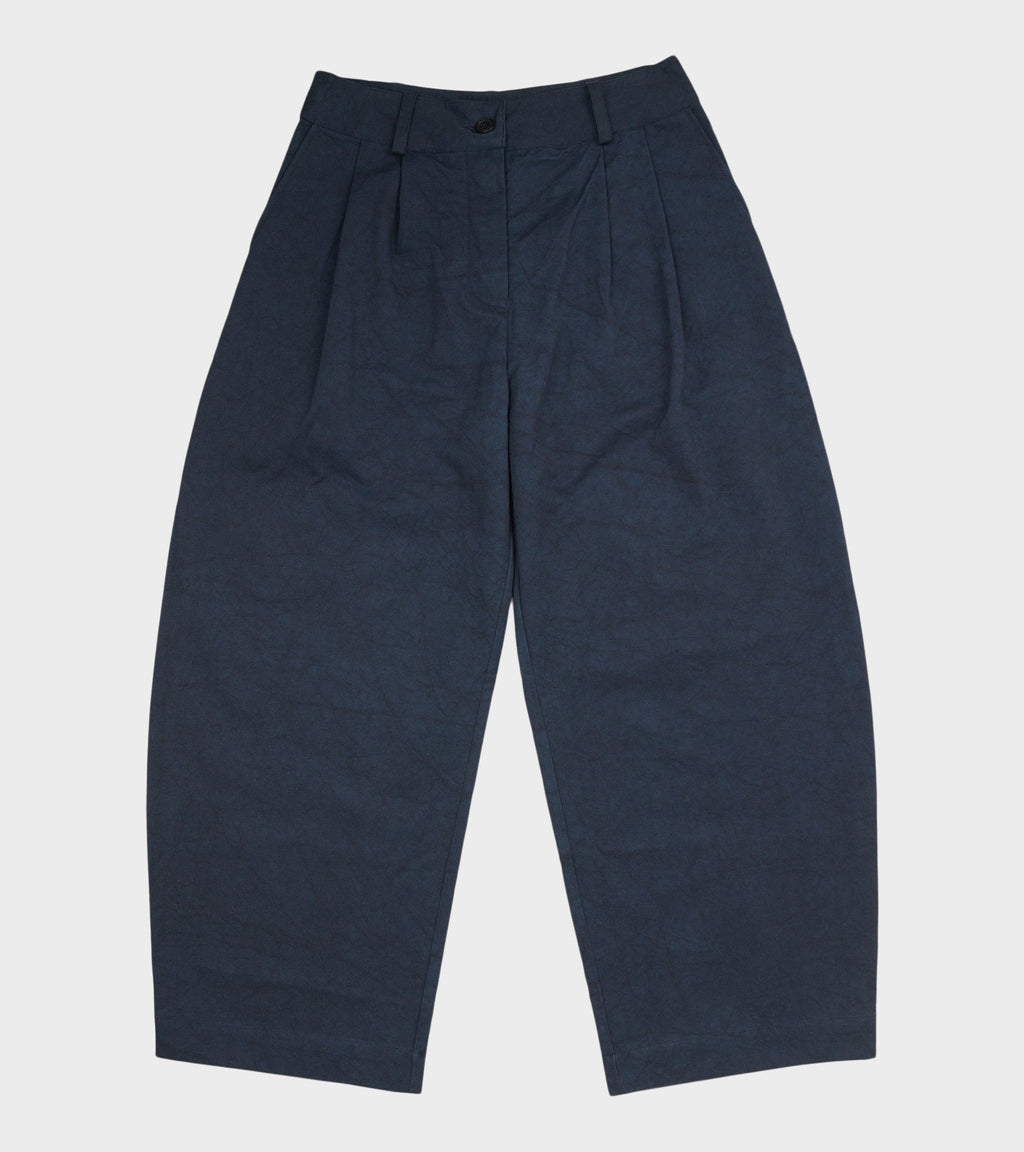 Japanese Cotton Twill Robyn Trousers Dark Navy
