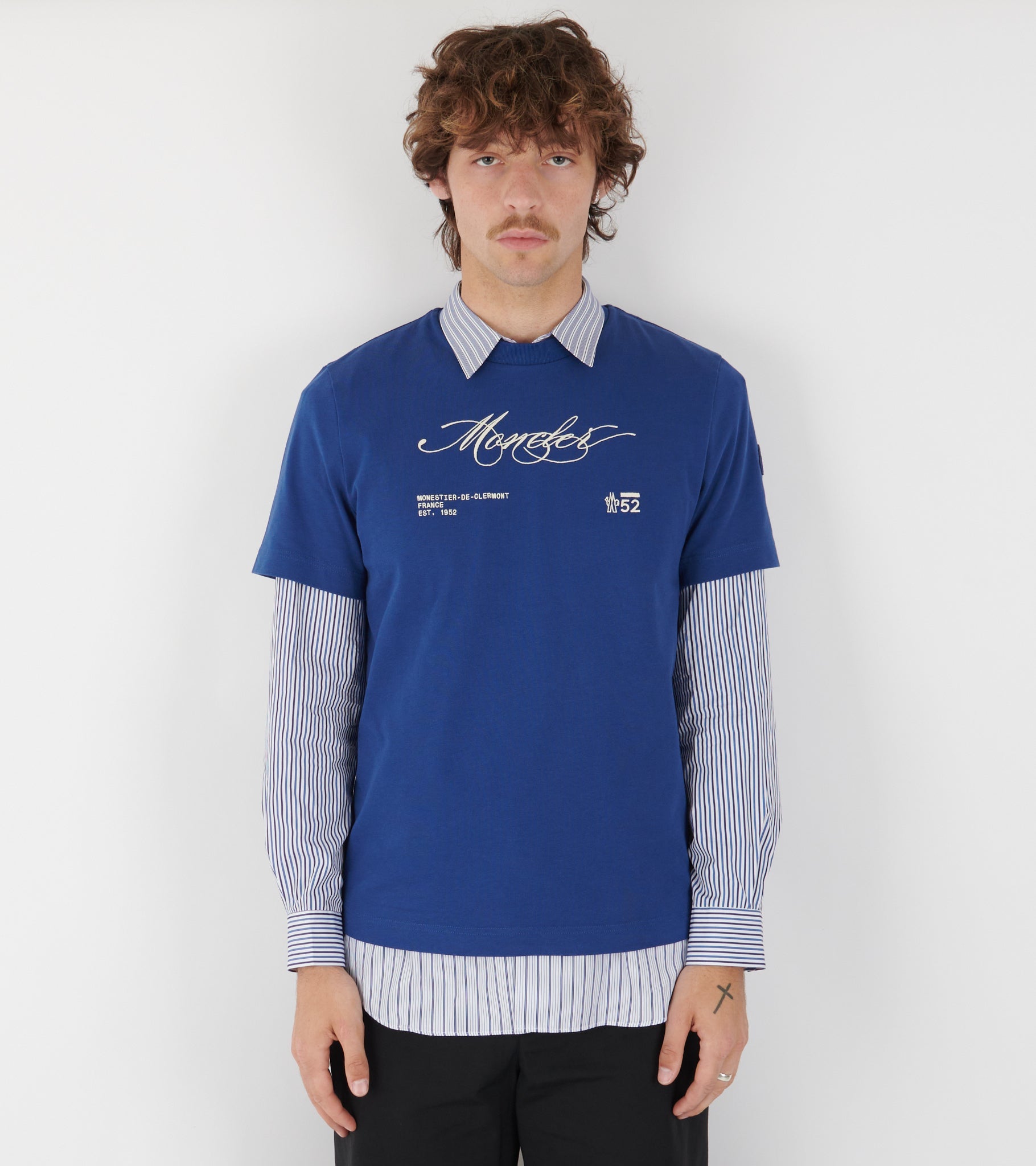 Embroidered Logo T-Shirt Blue