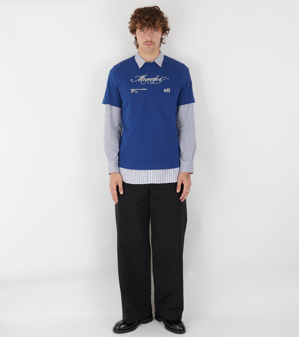 Embroidered Logo T-Shirt Blue