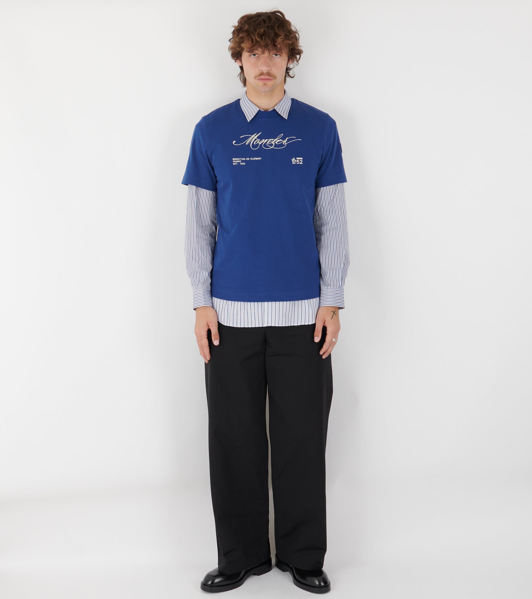 Embroidered Logo T-Shirt Blue