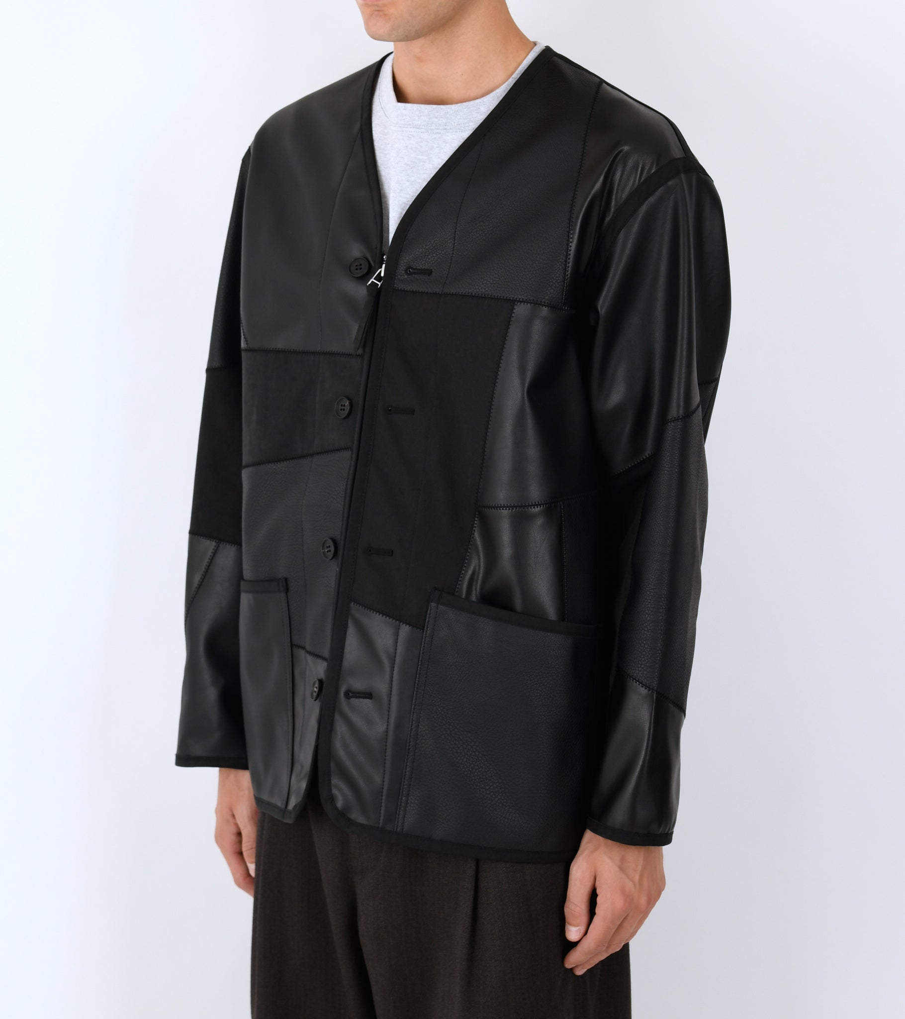 Patchwork Jacket Black