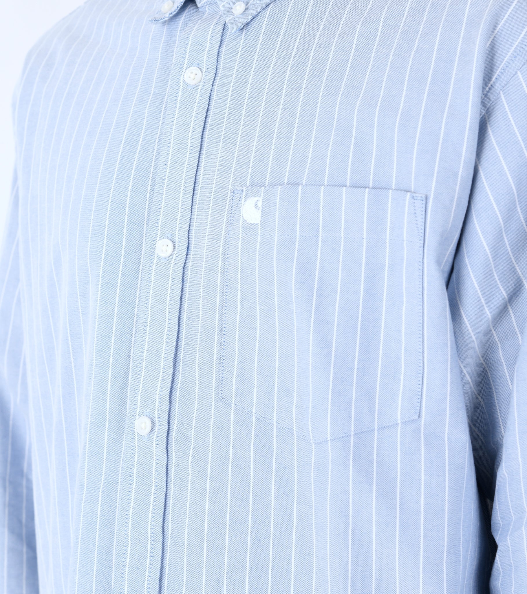 L/S Cassel Stripe Shirt Bleach/White
