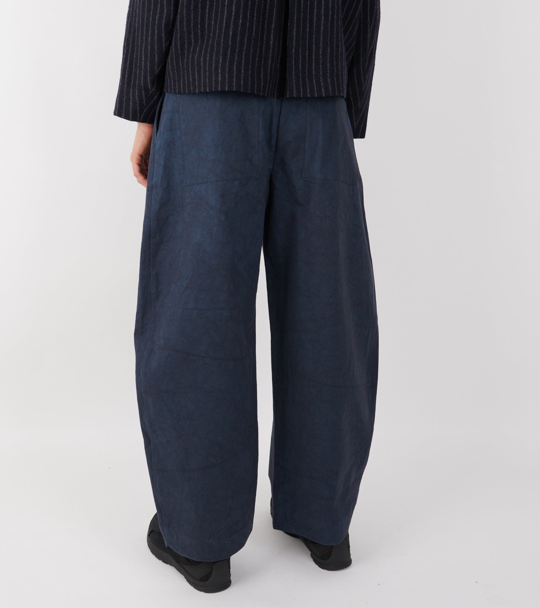 Japanese Cotton Twill Robyn Trousers Dark Navy