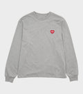 W L/S Heart Patch T-shirt Grey Heather