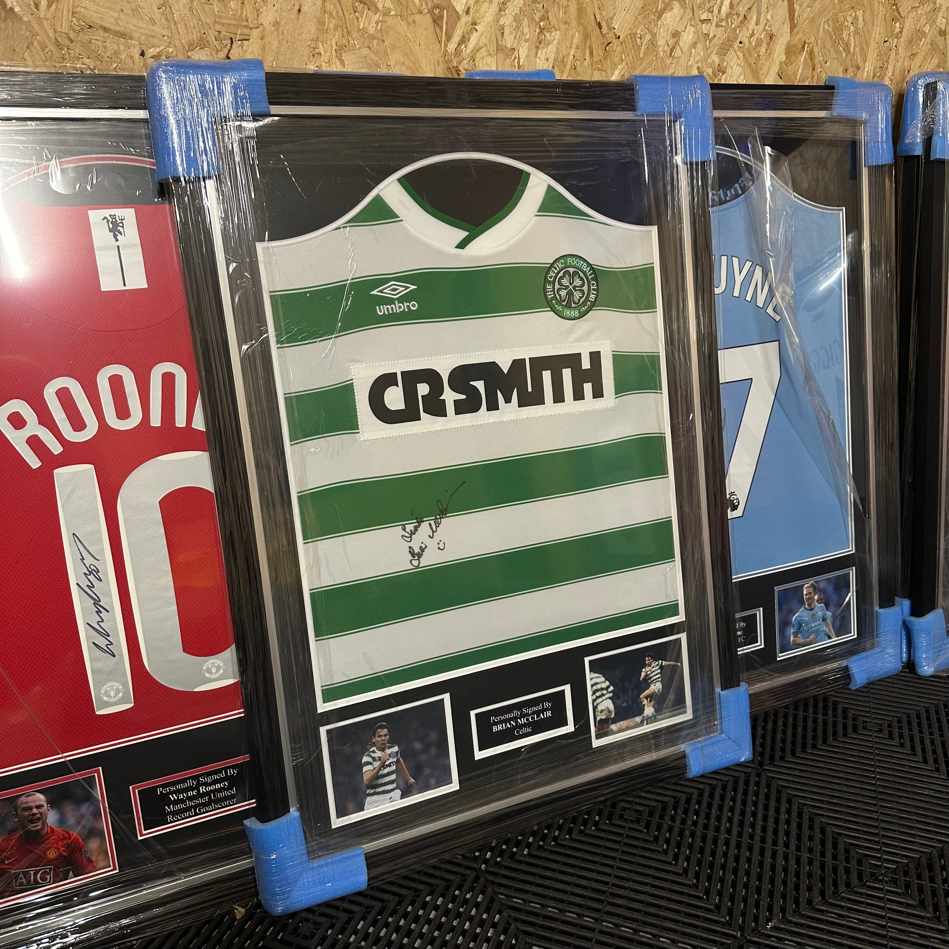 SIGNED BRIAN MCCLAIR FRAMED SHIRT