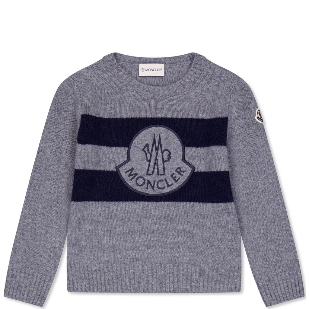 Kids Moncler Wool Logo Knit