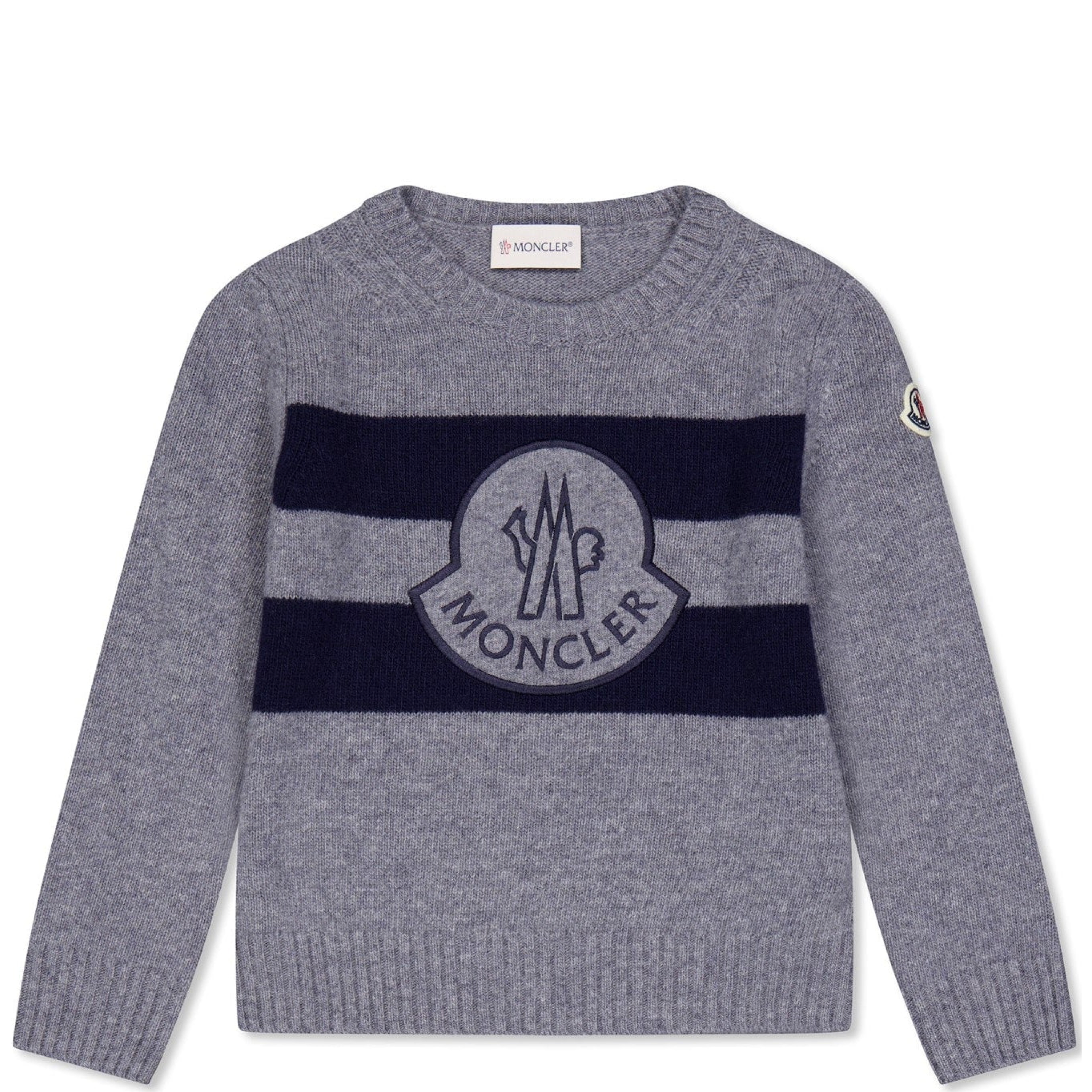 Kids Moncler Wool Logo Knit