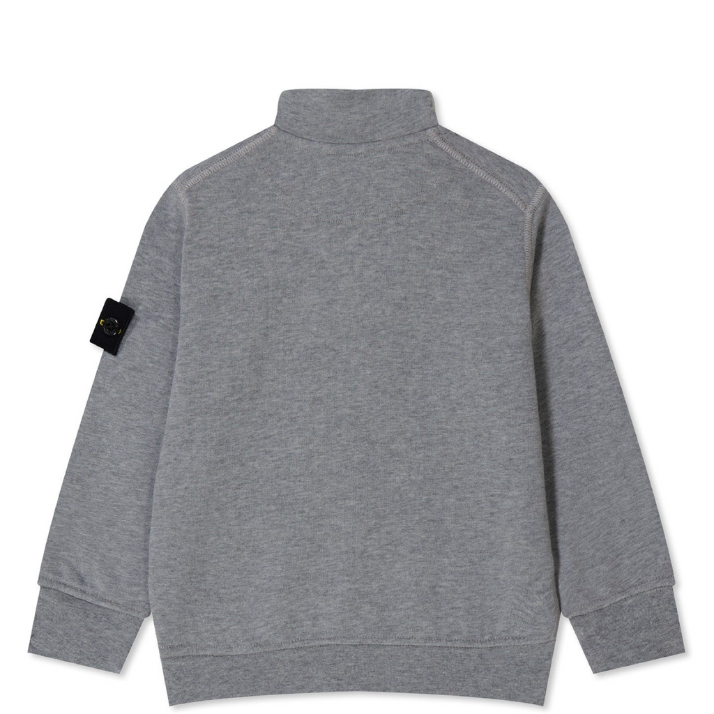 Stone Island Junior Grey 1/4 Zip Sweatshirt