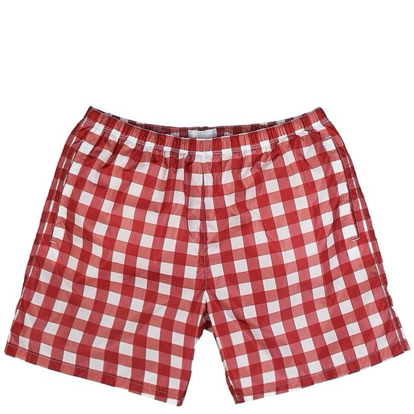 Prada Red Re-Nylon Logo Swimshorts