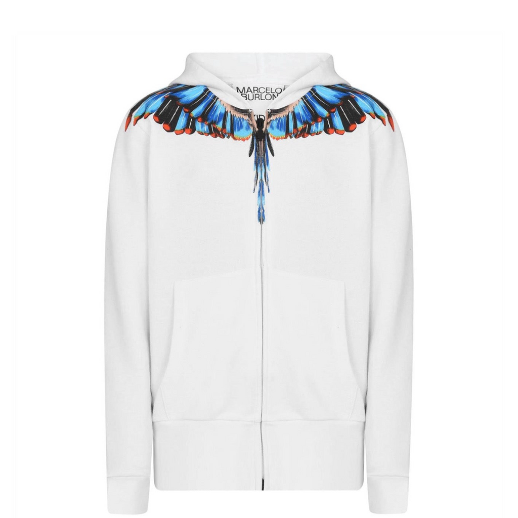Kids Marcelo Burlon White Hoodie