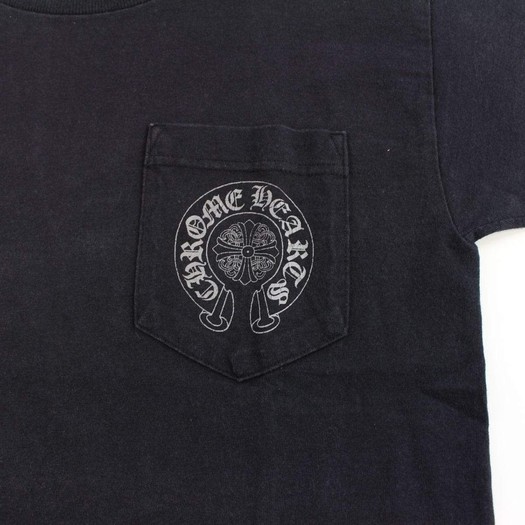 CHROME HEART HORSE SHOE POCKET T-SHIRT BLACK