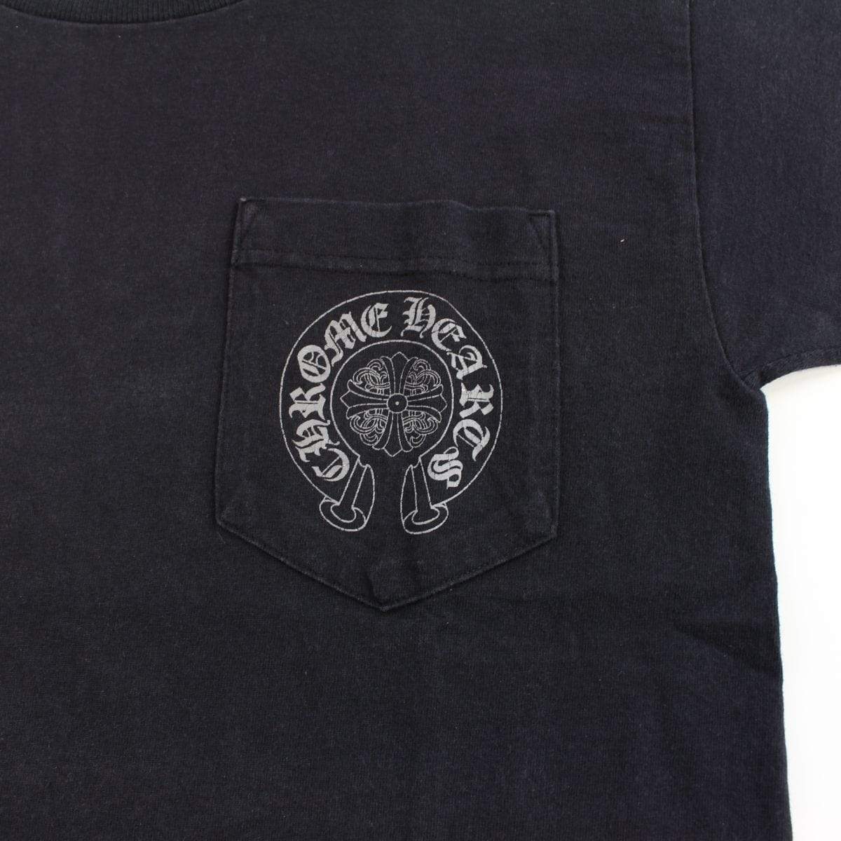 CHROME HEART HORSE SHOE POCKET T-SHIRT BLACK