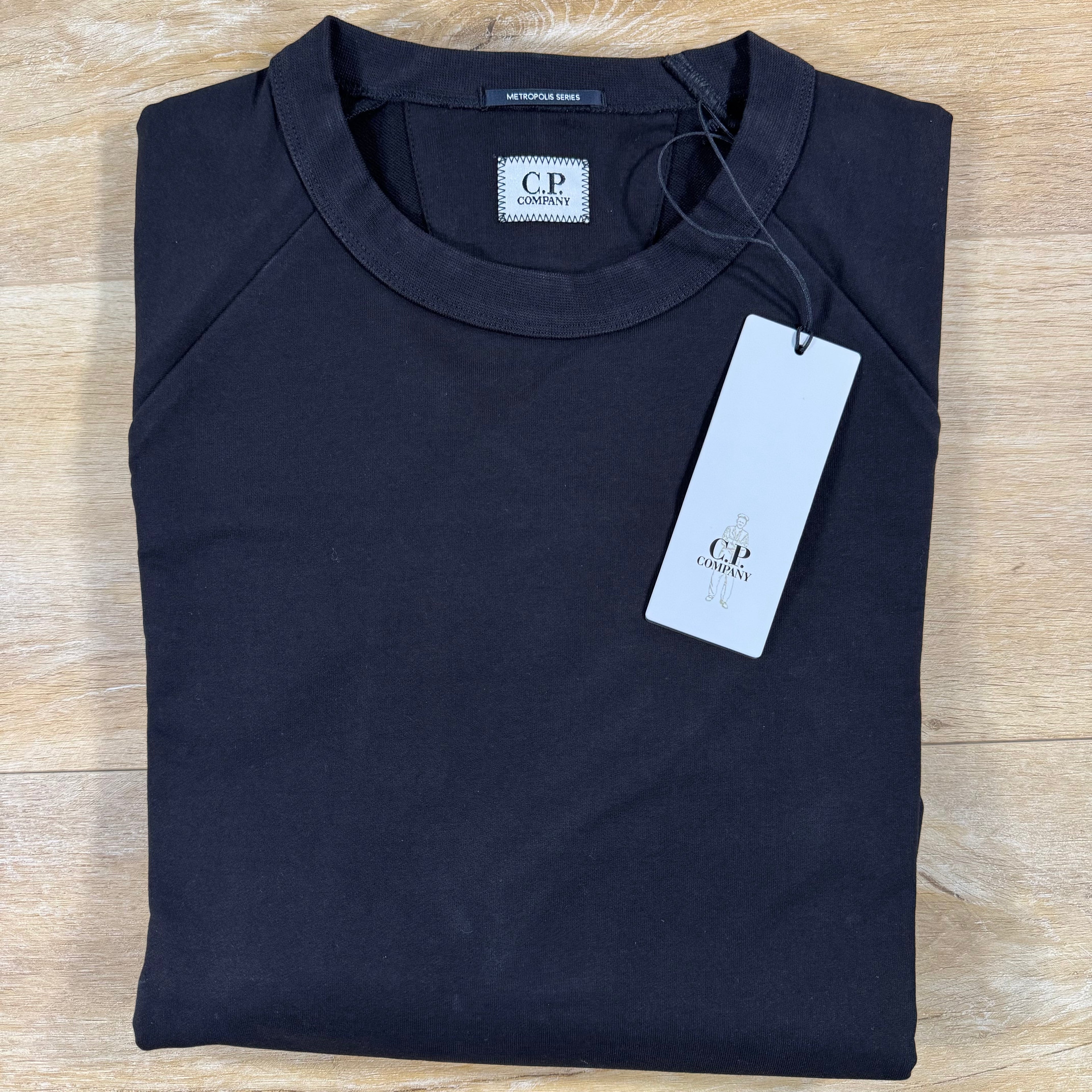 C.P. Company Metropolis Series Sleeve Pocket T-Shirt in Black