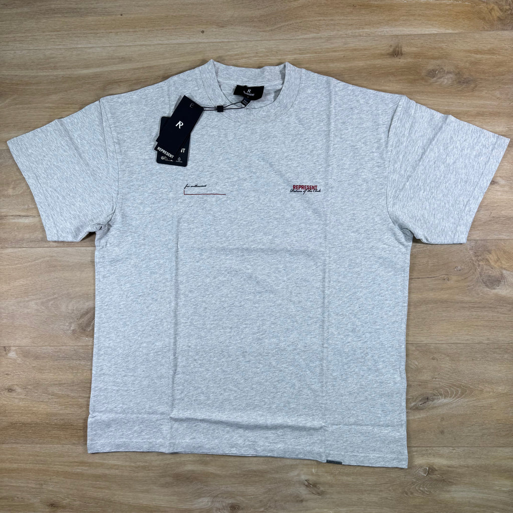 Represent Patron of the Club T-Shirt in Grey Marl