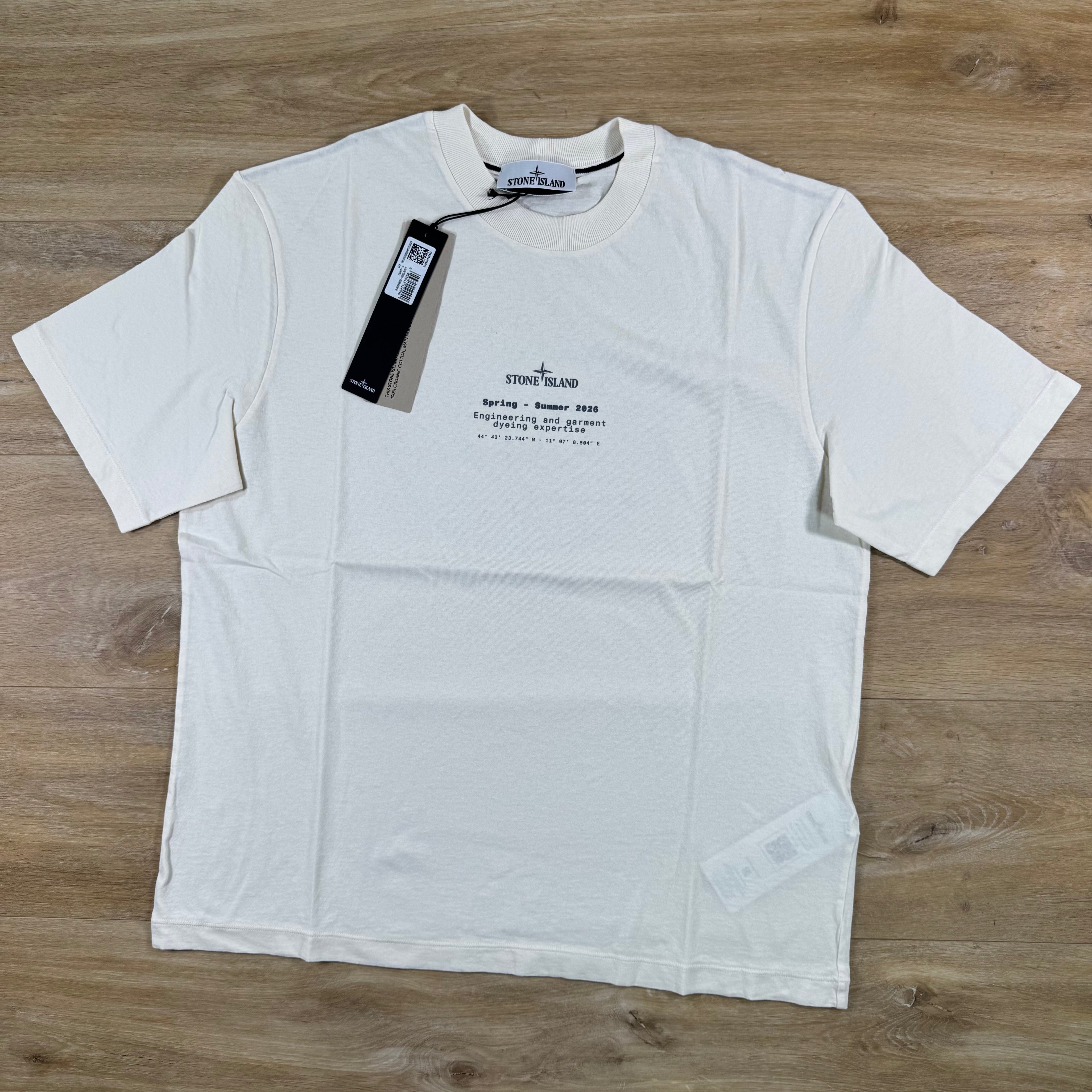 Stone Island Stone Print T-Shirt in Ivory