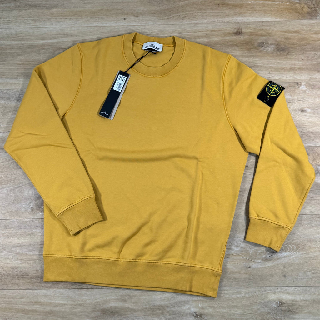 Stone Island Crewneck Fleece Sweatshirt in Mustard