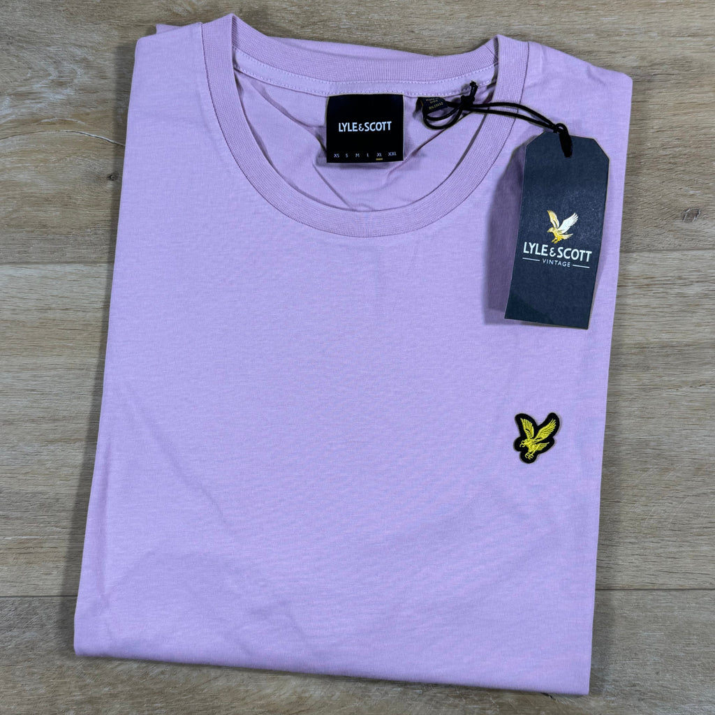 Lyle & Scott Cotton Crewneck T-Shirt in Pink Light
