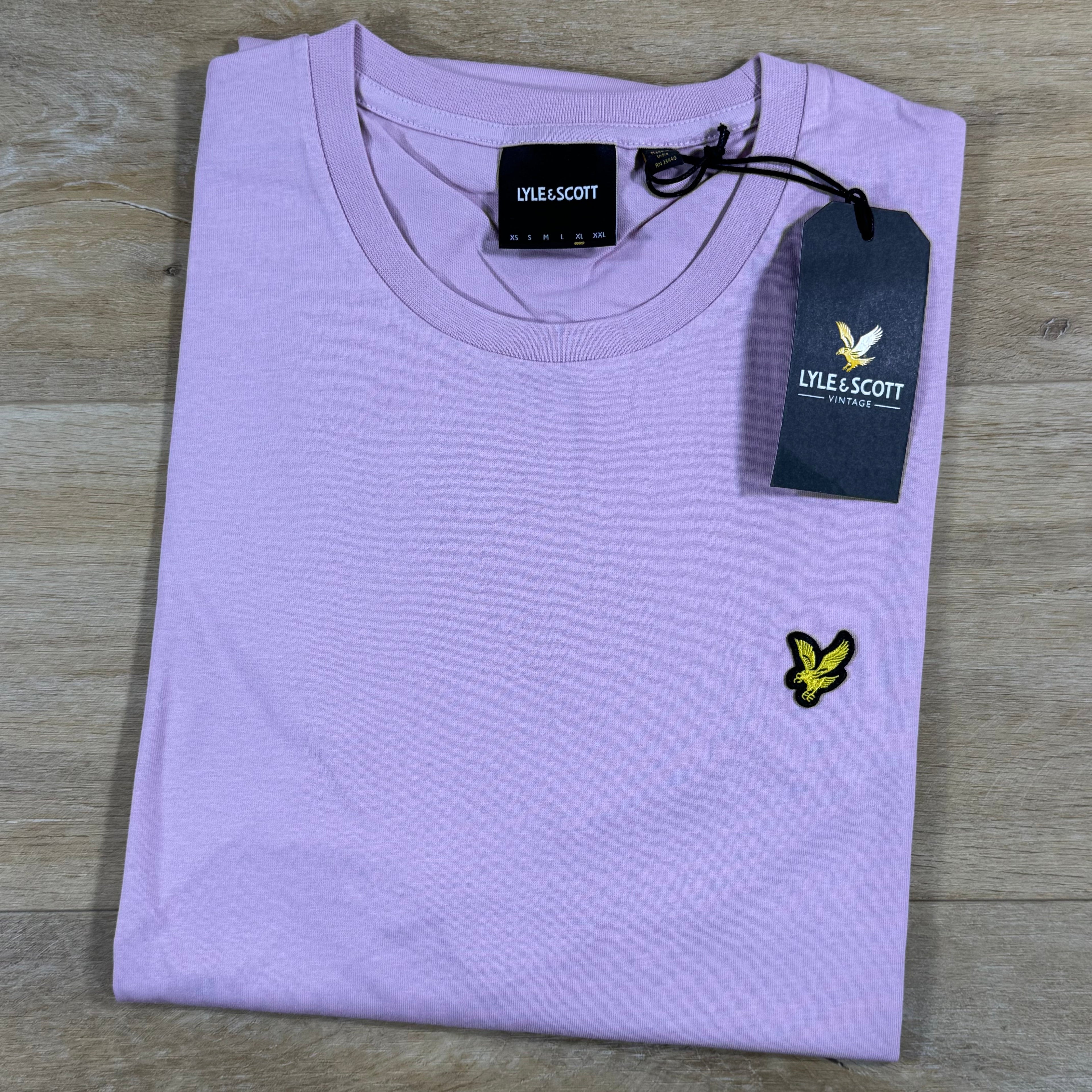 Lyle & Scott Cotton Crewneck T-Shirt in Pink Light